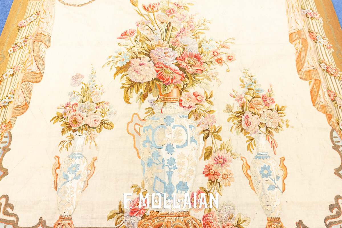 Aubusson Rug Flat-weave n°:387091